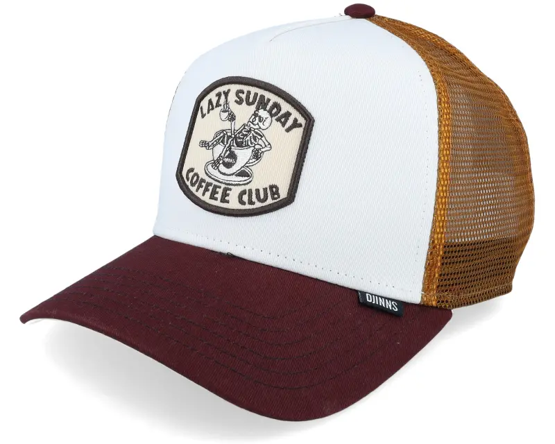 Djinns Coffee Club White/Brown Trucker online