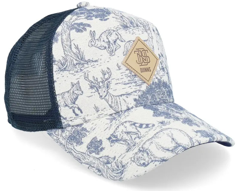 Djinns Deer Pattern White/Navy A-Frame Trucker online