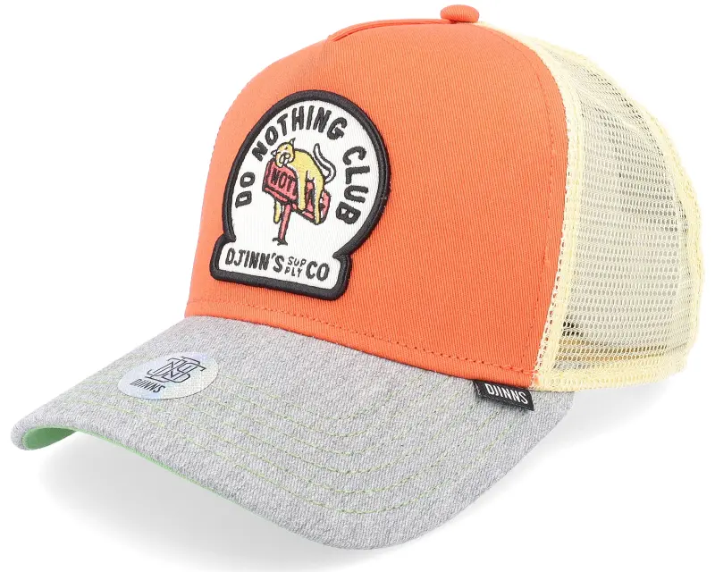 Djinns Do Nothing Club New Orange/Heather Grey Trucker online