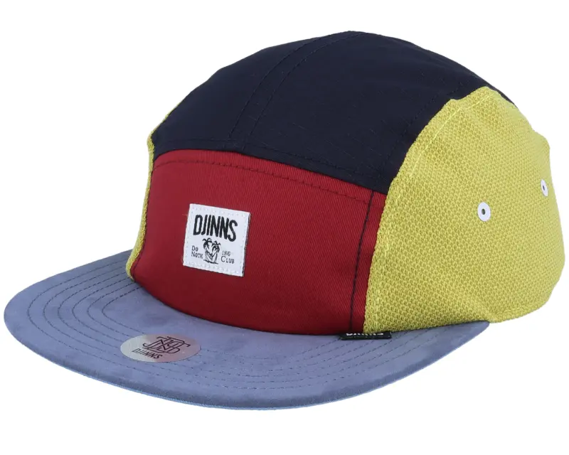 Djinns Flat Cap Mix Fabrics Multi Wine 5-Panel online