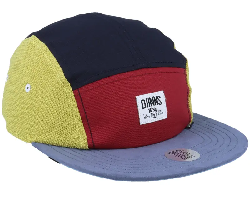 Djinns Flat Cap Mix Fabrics Multi Wine 5-Panel online