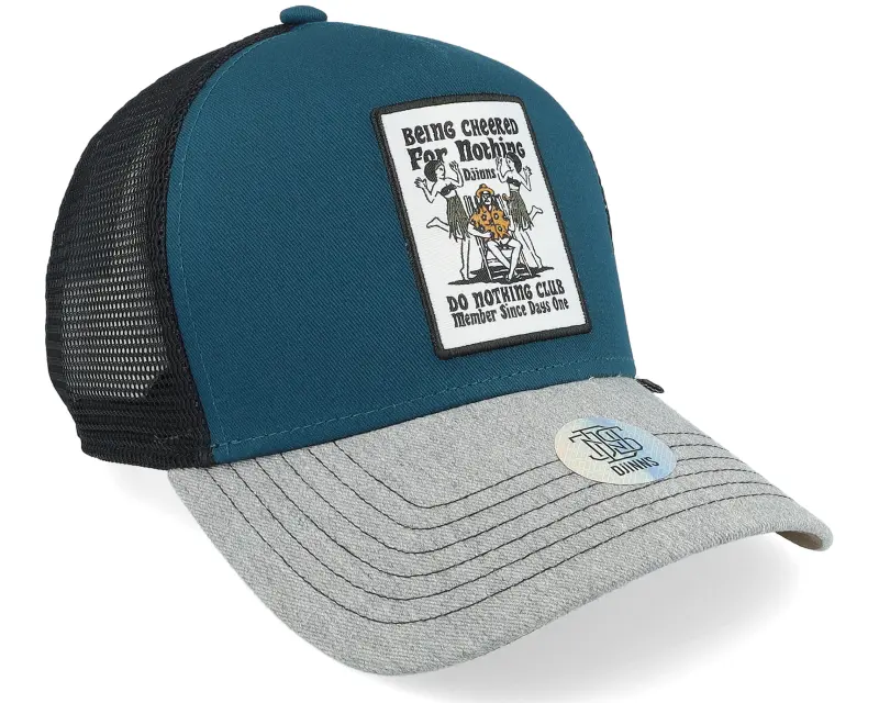 Djinns Hft Cap Being Cheered Petrol/Heather Grey A-Frame Trucker online
