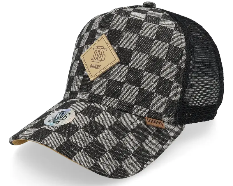 Djinns Hft Cap Denim Check Black-os online