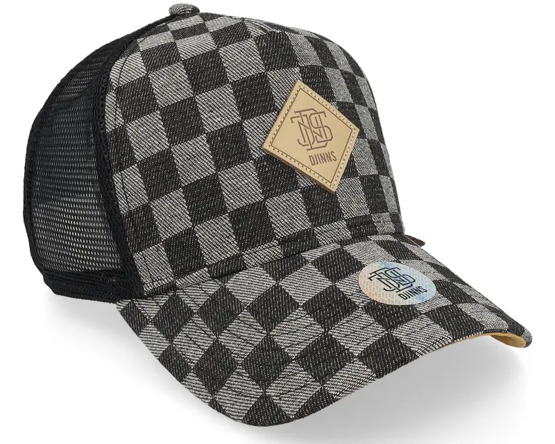 Djinns Hft Cap Denim Check Black-os online
