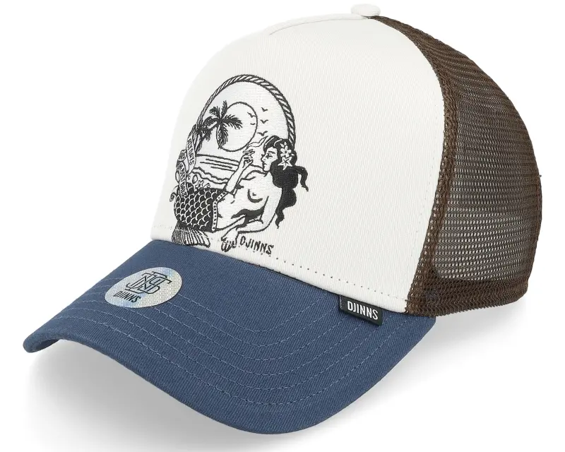 Djinns Hft Cap Lazy Mermaid White/Navy/Brown Trucker online