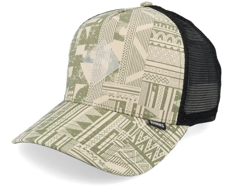 Djinns Hft Cap Shirtfab #3 Green/Khaki A-Frame Trucker online