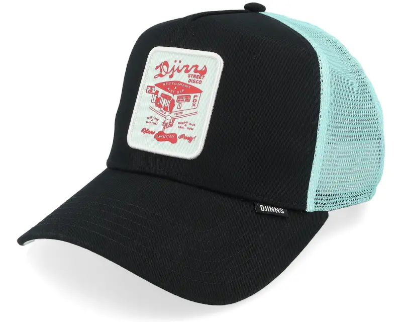 Djinns Hft Cap Street Disco Black/Mint A-Frame Trucker online