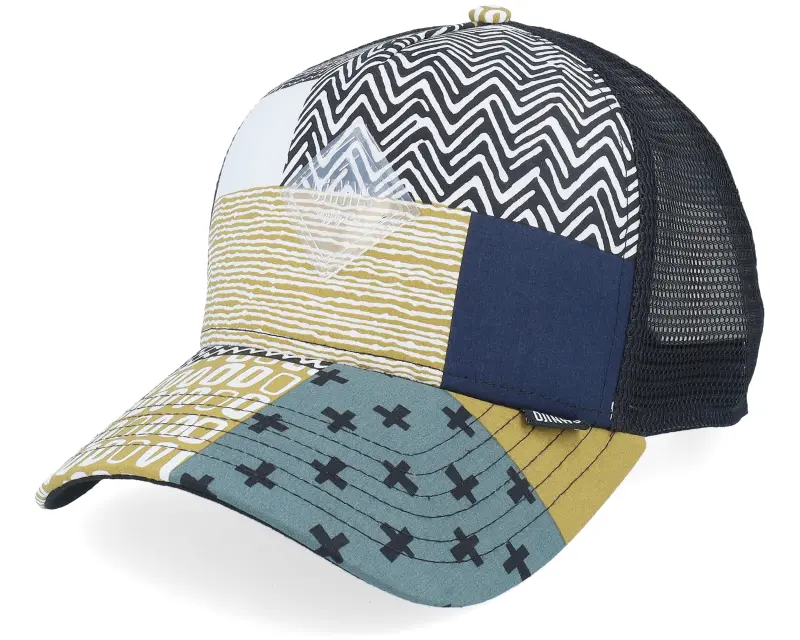 Djinns Hft Cap Summerpattern Black/White/Khaki A-Frame Trucker online