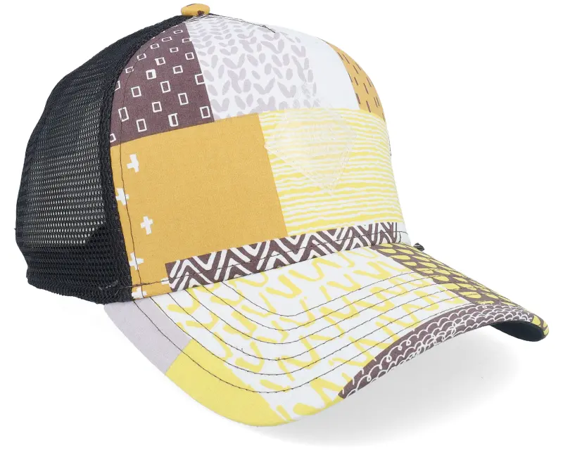 Djinns Hft Cap Summerpattern Grey/White/Yellow A-Frame Trucker online