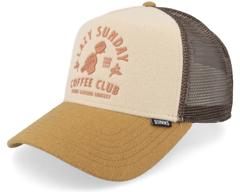 Djinns Lazy Barista Beige/Creme/Brown A-Frame Trucker online