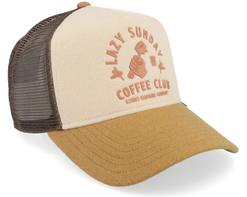 Djinns Lazy Barista Beige/Creme/Brown A-Frame Trucker online