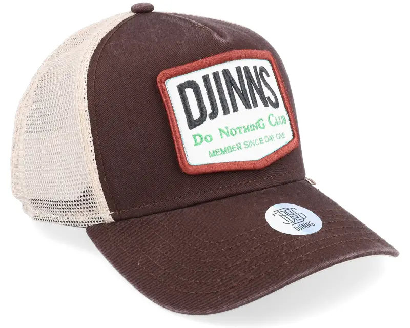 Djinns Nothing Club Heatdye-Dark Brown/White Trucker online