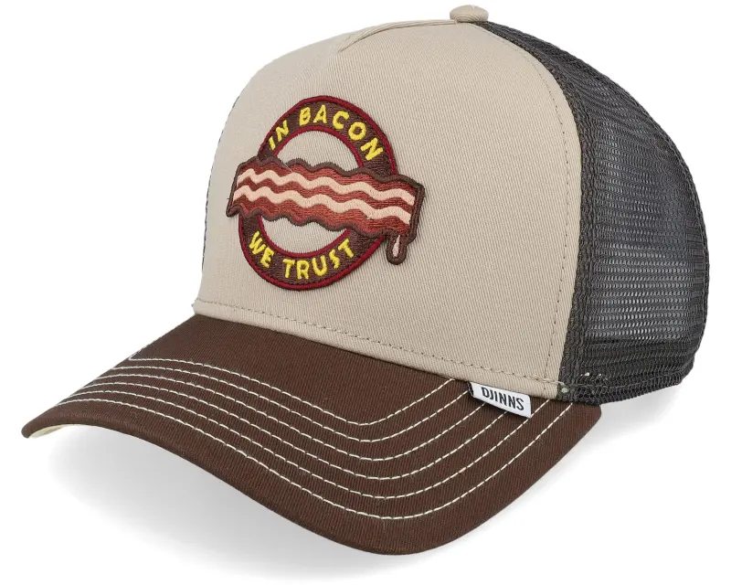 Djinns Trucker Cap Hft Food Bacon Khaki/Brown Trucker online