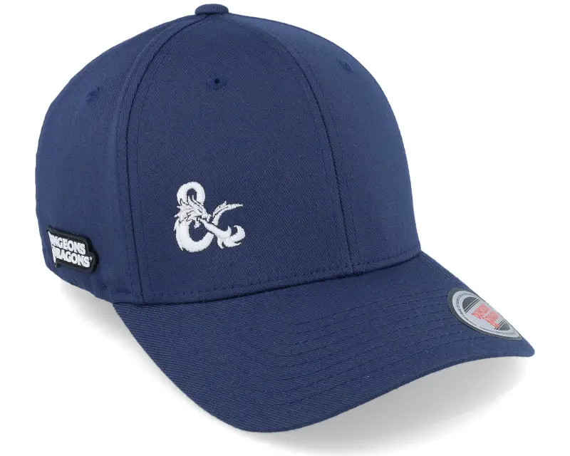 Dungeons & Dragons Small White Ampersand Logo Side Navy Flexfit online