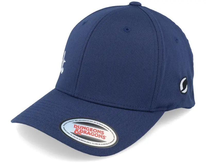 Dungeons & Dragons Small White Ampersand Logo Side Navy Flexfit online