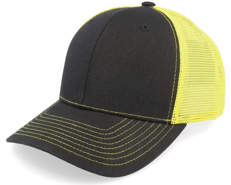 Equip Black/Yellow Contrast Stitch Trucker online