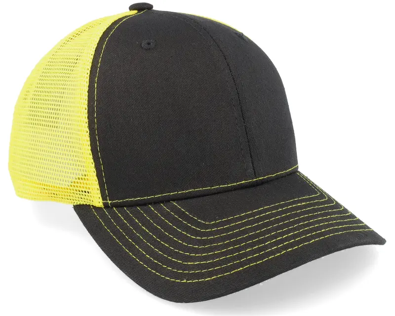 Equip Black/Yellow Contrast Stitch Trucker online