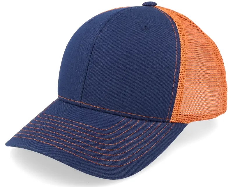 Equip Navy/Burnt Orange Contrast Stitch Trucker online