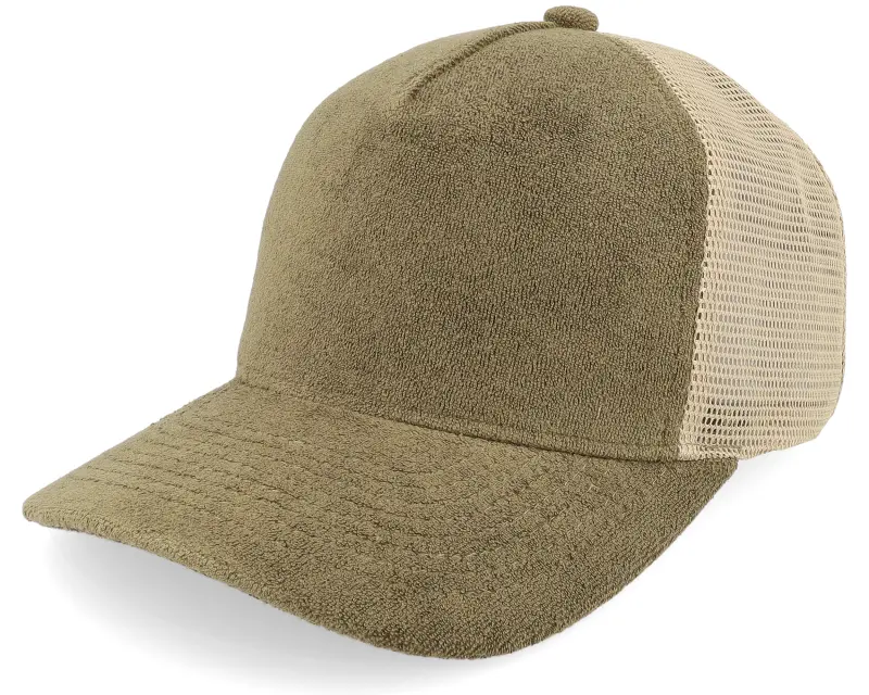 Equip Terry Olive Green/Khaki A-frame Trucker online