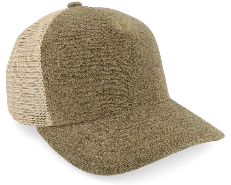 Equip Terry Olive Green/Khaki A-frame Trucker online