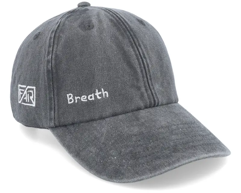 Fair Breath Side Logo Washed Black Dad Cap online