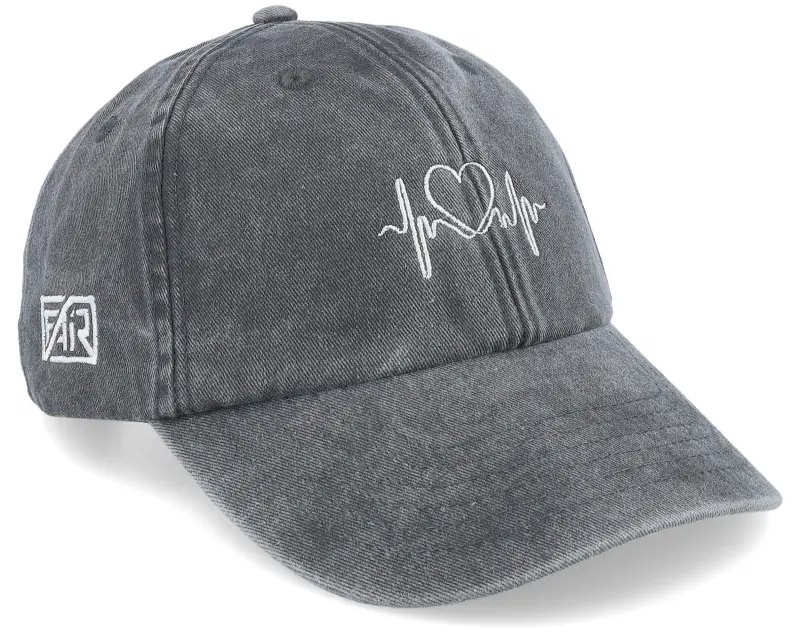 Fair Heart & Heartbeat Washed Black Dad Cap online
