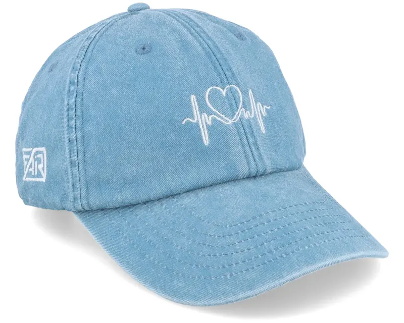 Fair Heart & Heartbeat Washed Denim Dad Cap online