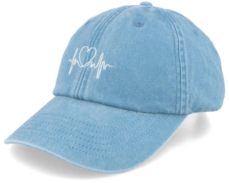 Fair Heart & Heartbeat Washed Denim Dad Cap online