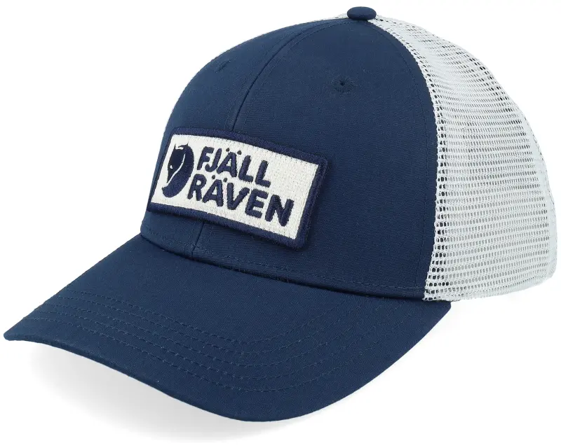 Fjällräven Box Logo Långtradarkeps Navy/White Trucker online