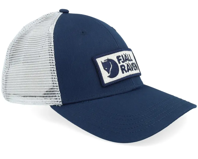Fjällräven Box Logo Långtradarkeps Navy/White Trucker online
