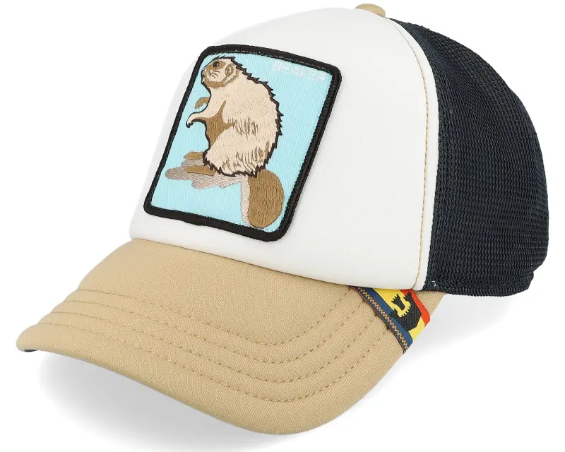 Goorin Bros. First Beaver Farm Originals White/Black/Khaki A-Frame Trucker online