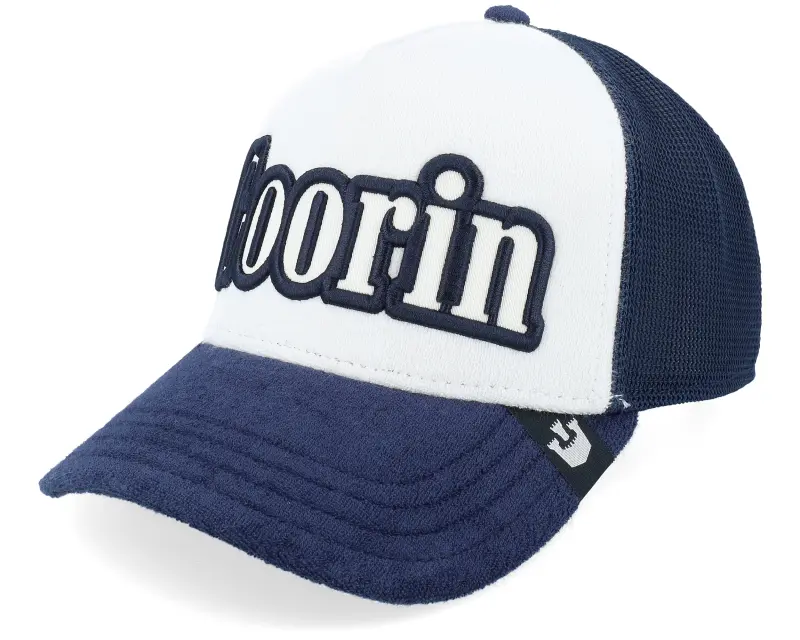 Goorin Bros. Full Flavor Wordmark French Terry Navy/White A-Frame Trucker online