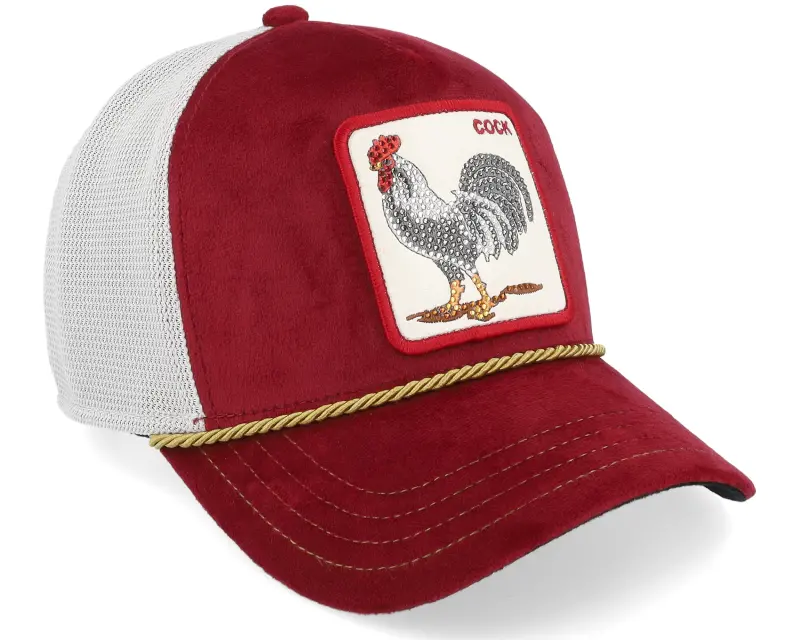 Goorin Bros. Garnet Rooster Velvet Jewel Tones Red A-Frame Trucker online