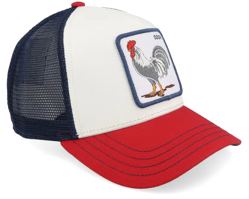 Goorin Bros. Team Rooster Original Recipe Team Pride White/Navy/Red A-Frame Trucker online
