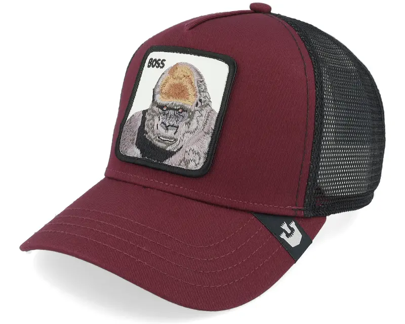 Goorin Bros. The Boss Gorilla Burgundy/Black A-Frame Trucker online