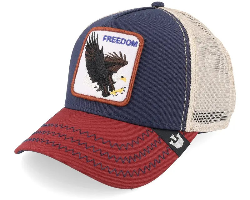 Goorin Bros. The Freedom Eagle Navy/Red/Beige Trucker online