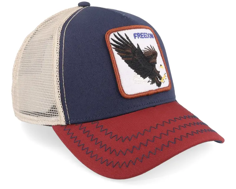 Goorin Bros. The Freedom Eagle Navy/Red/Beige Trucker online