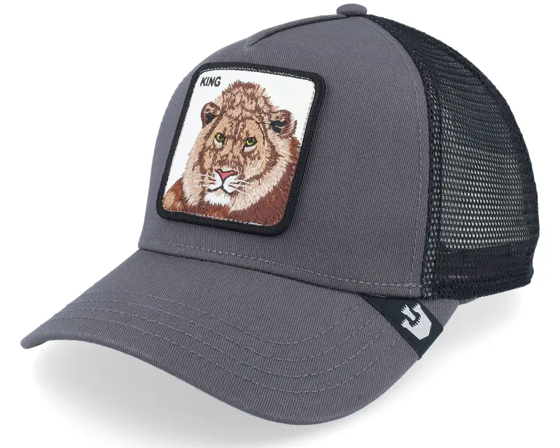 Goorin Bros. The King Lion Grey/Black A-Frame Trucker online
