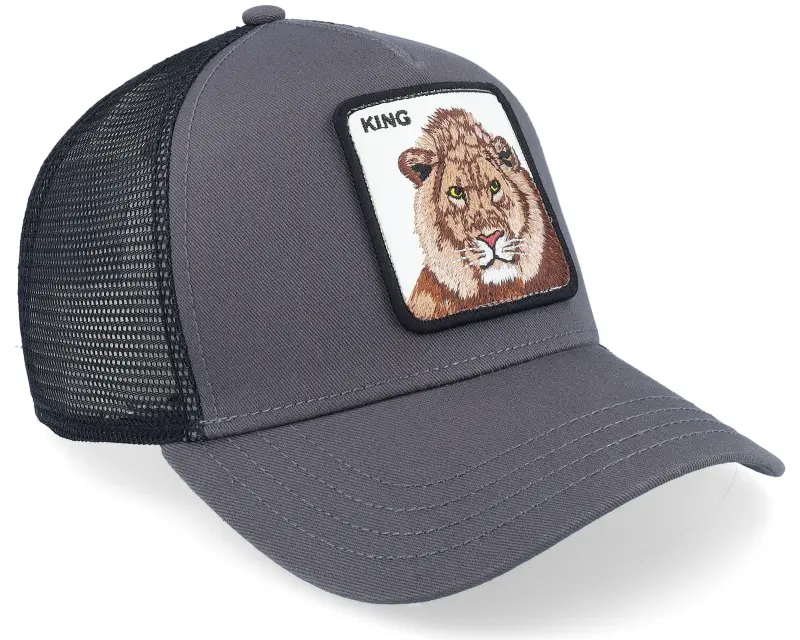 Goorin Bros. The King Lion Grey/Black A-Frame Trucker online