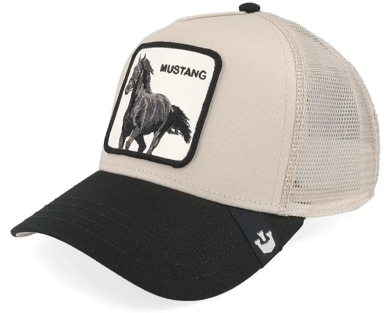 Goorin Bros. The Mustang Seasonal Core Taupe/Black A-Frame Trucker online