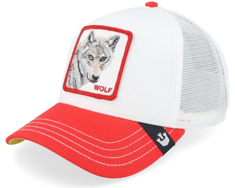 Goorin Bros. The Wolf White/Red A-Frame Trucker online