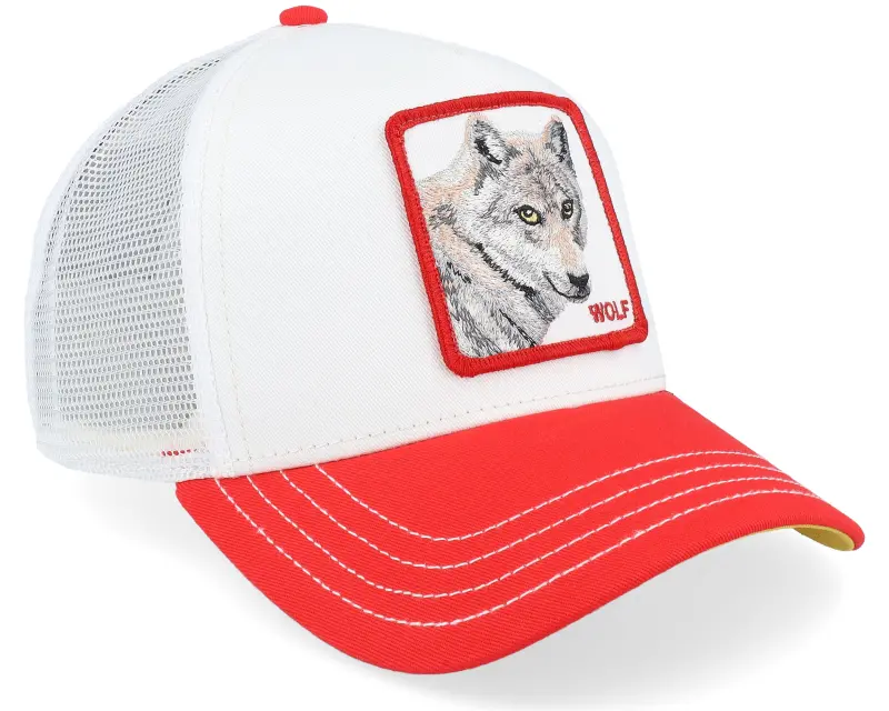 Goorin Bros. The Wolf White/Red A-Frame Trucker online