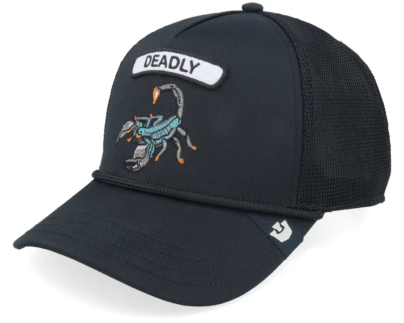 Goorin Deadly Scorp Rocker Top Void Black A-Frame Trucker online
