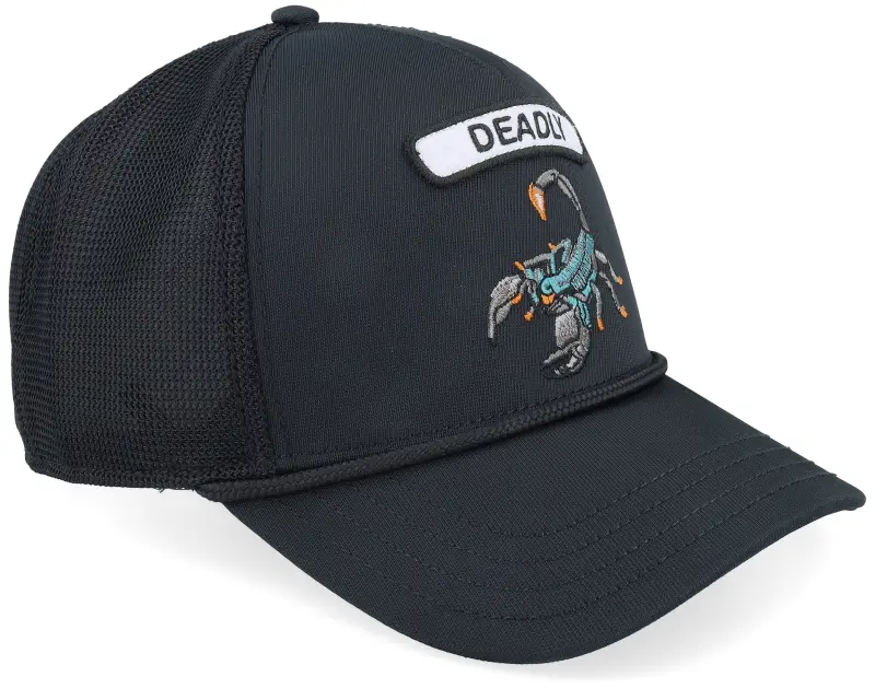 Goorin Deadly Scorp Rocker Top Void Black A-Frame Trucker online