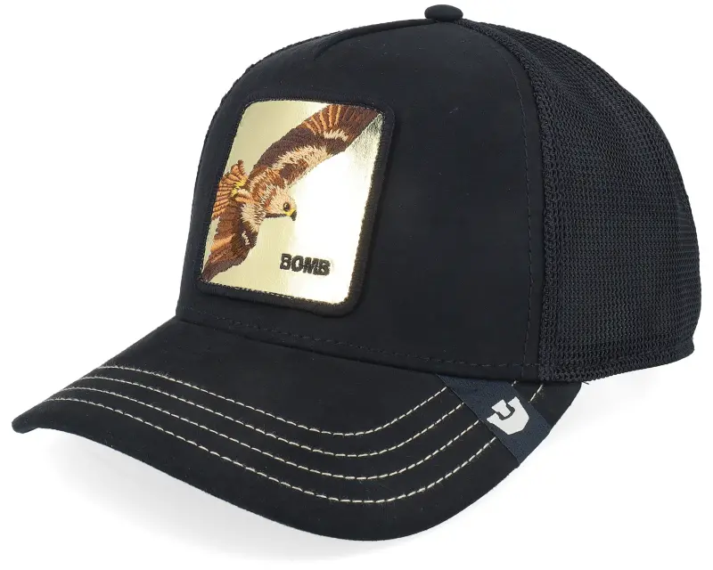 Goorin Golden Bomb Golden Suede Void Black A-Frame Trucker online