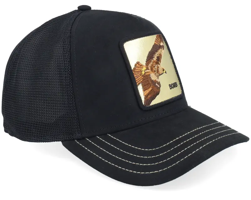 Goorin Golden Bomb Golden Suede Void Black A-Frame Trucker online