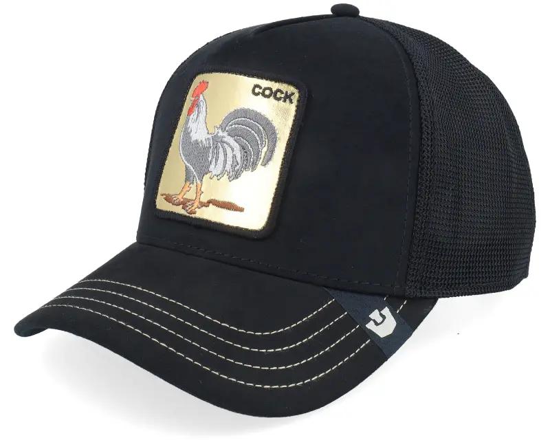 Goorin Golden Cock Golden Suede Void Black A-Frame Trucker online