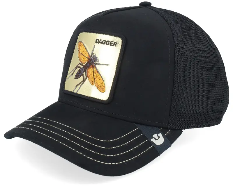 Goorin Golden Dagger Golden Suede Void Black A-Frame Trucker online