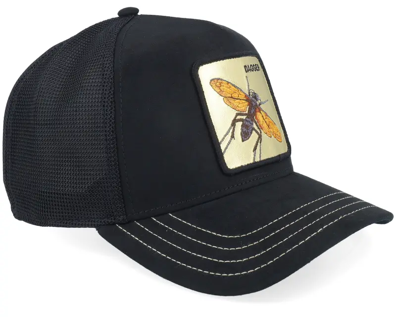 Goorin Golden Dagger Golden Suede Void Black A-Frame Trucker online