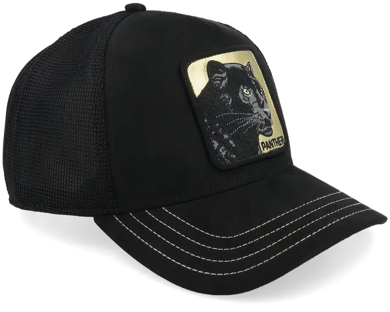 Goorin Golden Panther Void Black A-Frame Trucker online
